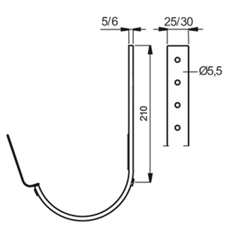 Крюк желоба K21 125/87 742